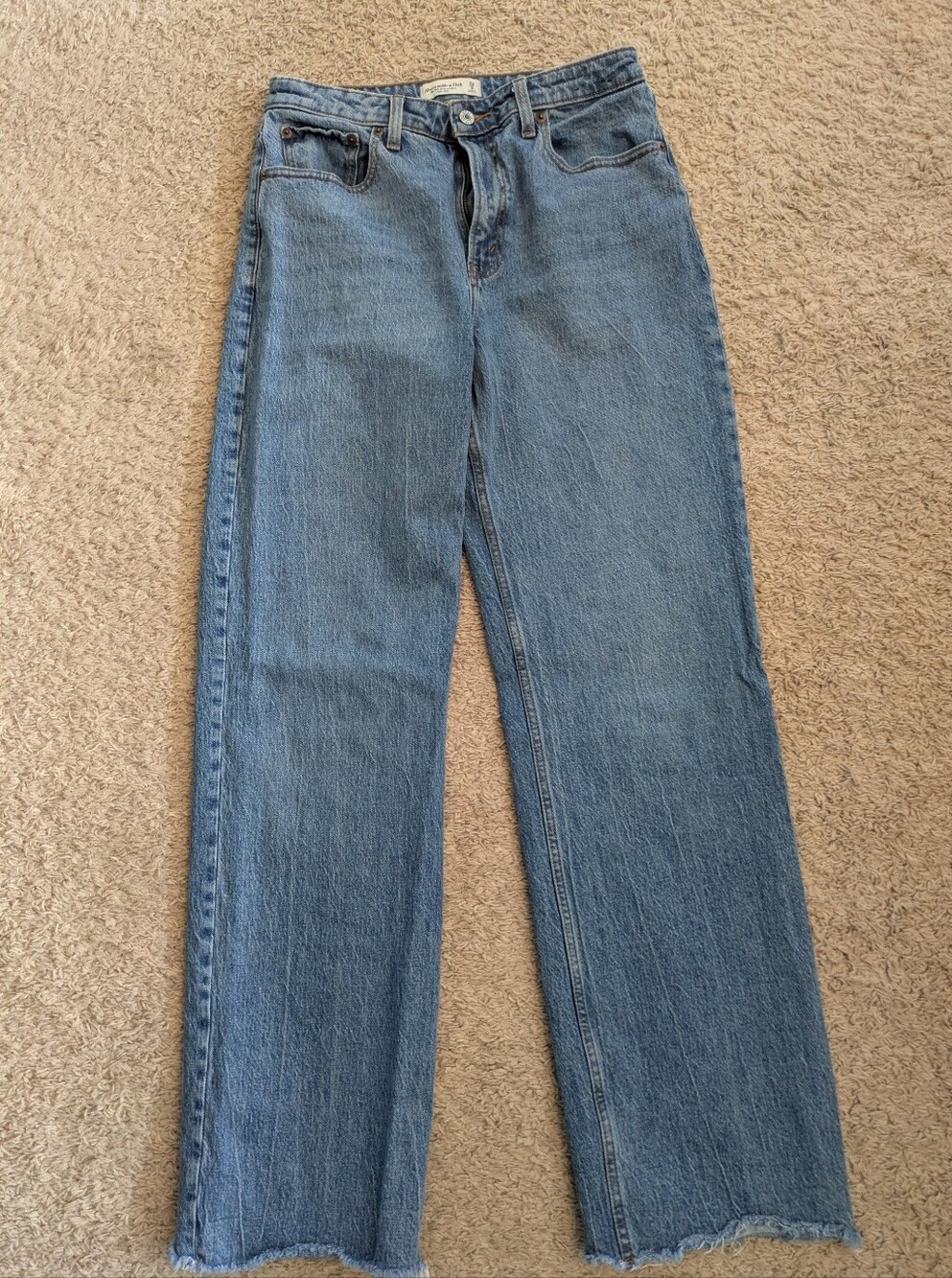 Abercrombie & Fitch Light Blue Wide-Leg Jeans